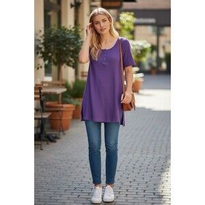 Lularoe Perfect T Shirt Purple Women’s Casual Size XXS 2XS